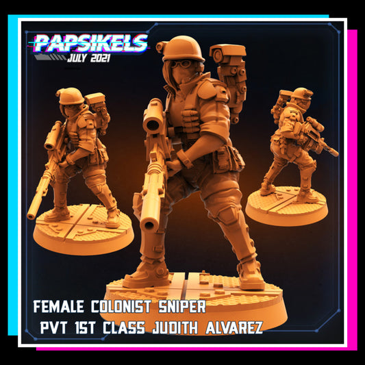 Female Colonist Sniper PVT 1st Class Judith Alvarez