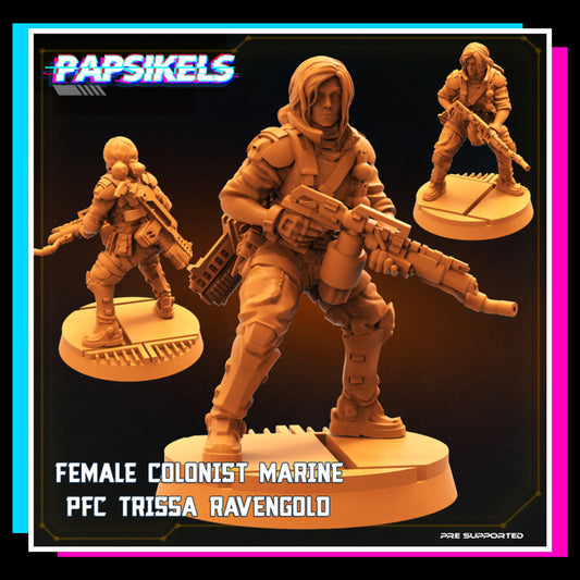 Female Colonist Marine PFC Trissa Ravengold