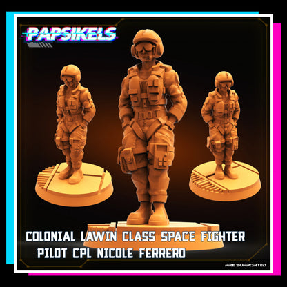 Colonial Lawin Class Space Fighter Pilot CPL Nicole Ferrero