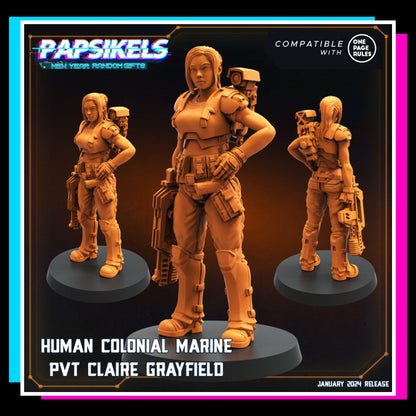 Human Colonial Marine PVT Claire Grayfield