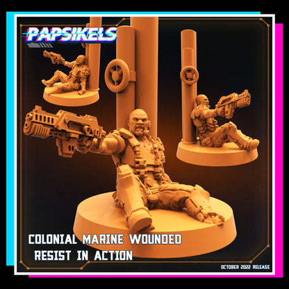 Colonial Marine Wounded Resist In Action