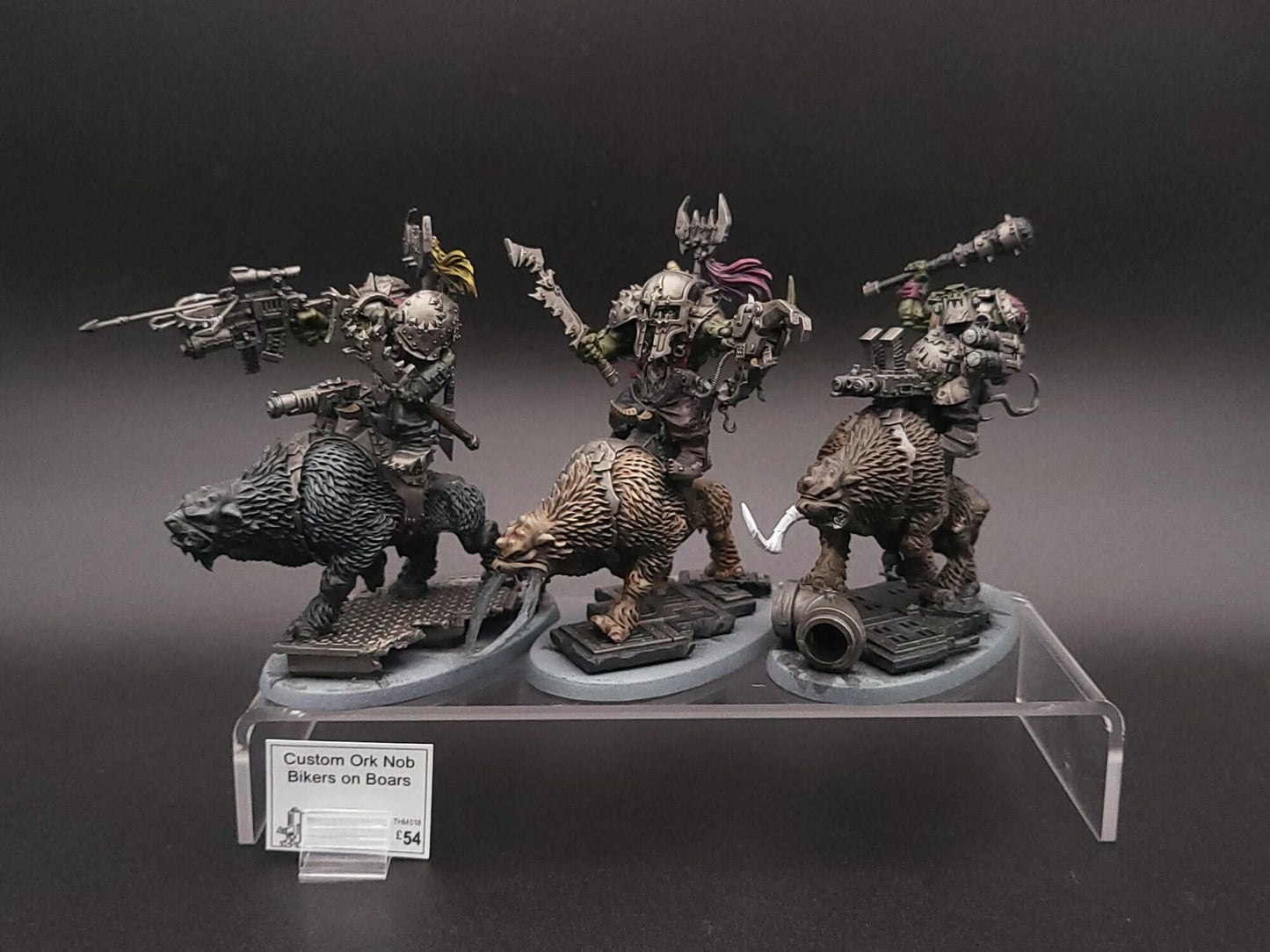 Custom Ork Nob Bikers on Boars