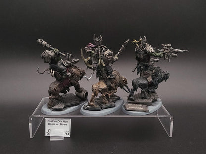 Custom Ork Nob Bikers on Boars