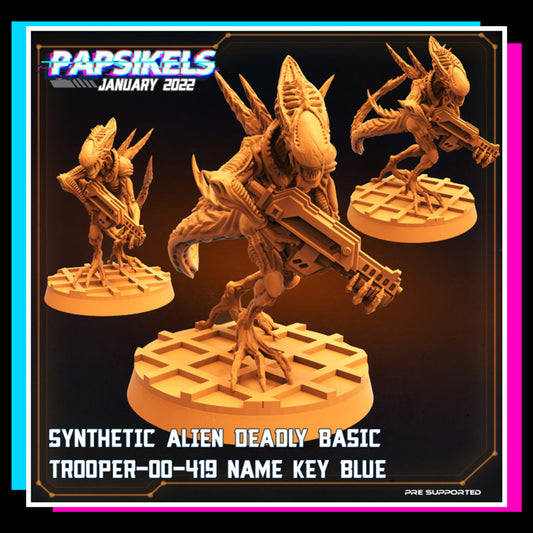 SYNTHETIC ALIEN DEADLY BASIC TROOPER-00-419 NAME KEY BLUE